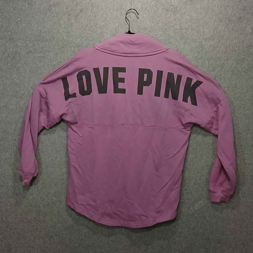 VS PINK M Henley Sweatshirt Collegiate Cozy Athleisure Workout Gym Sweats Y2K
